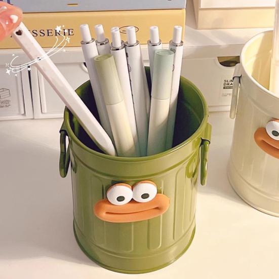 Cartoon Pen Holder Large Capacity Storage Organizer for Pens Pencils Markers Crayons Desk Storage Container for Home Office