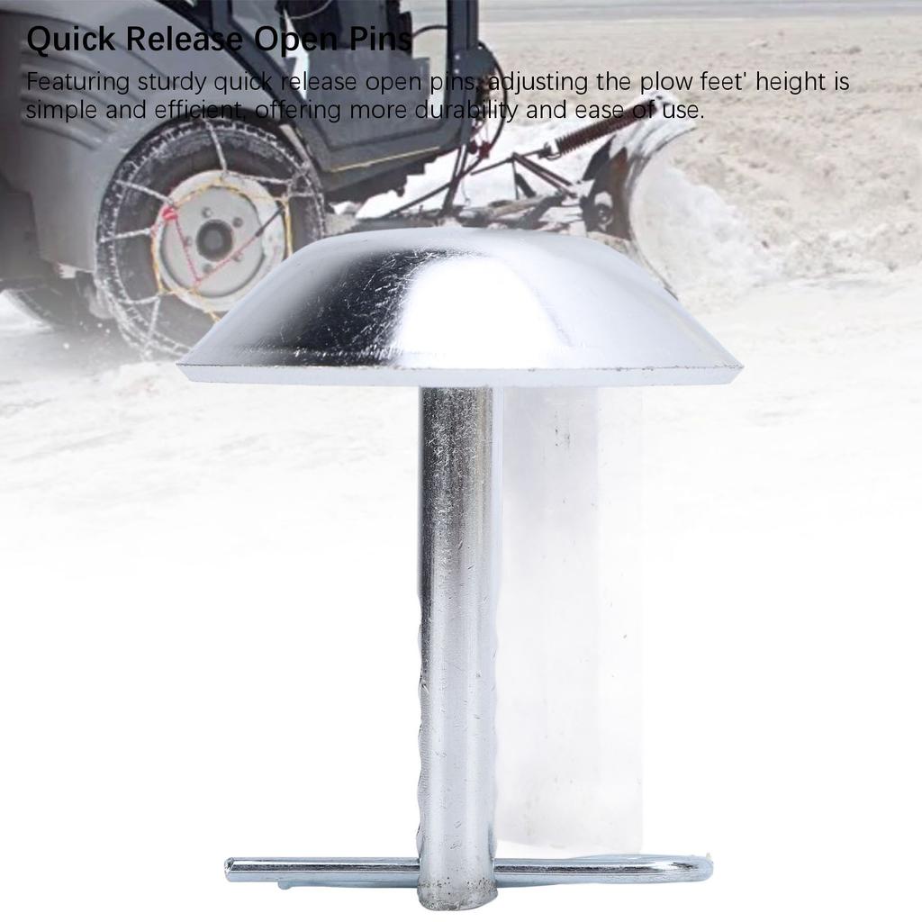 Snow Plow Feet 2208864 Metal Height Adjustable Snow Plow Skid Shoes with Pins and Washer