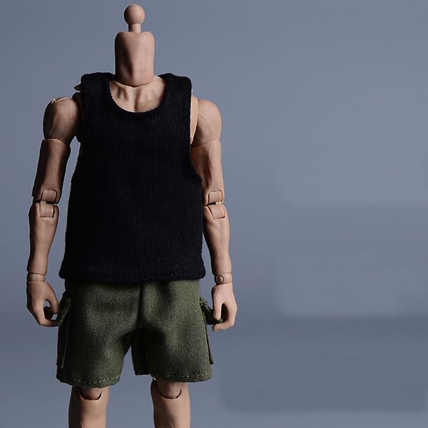 

1/12 Scale Action Figure Costume for Male and Female, T-Shirt (Body, Head, Shoes, etc. Not Included), Clothes and Pants