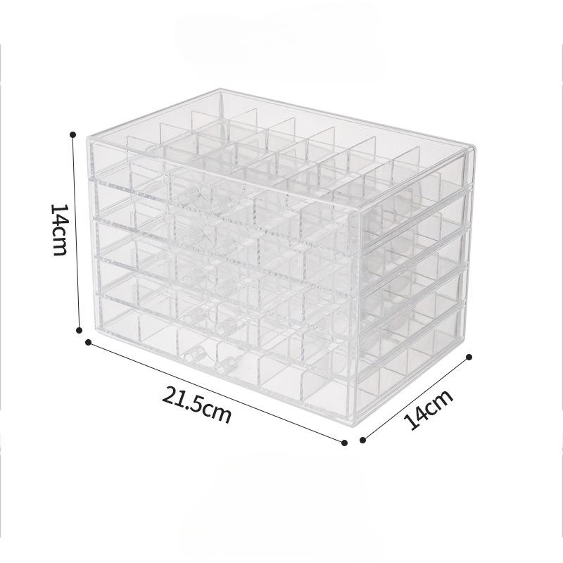 1pc Transparent Plastic Storage Box With 120/72 Compartments, Jewelry Organizer With Drawers For Rings, Earrings, Necklaces