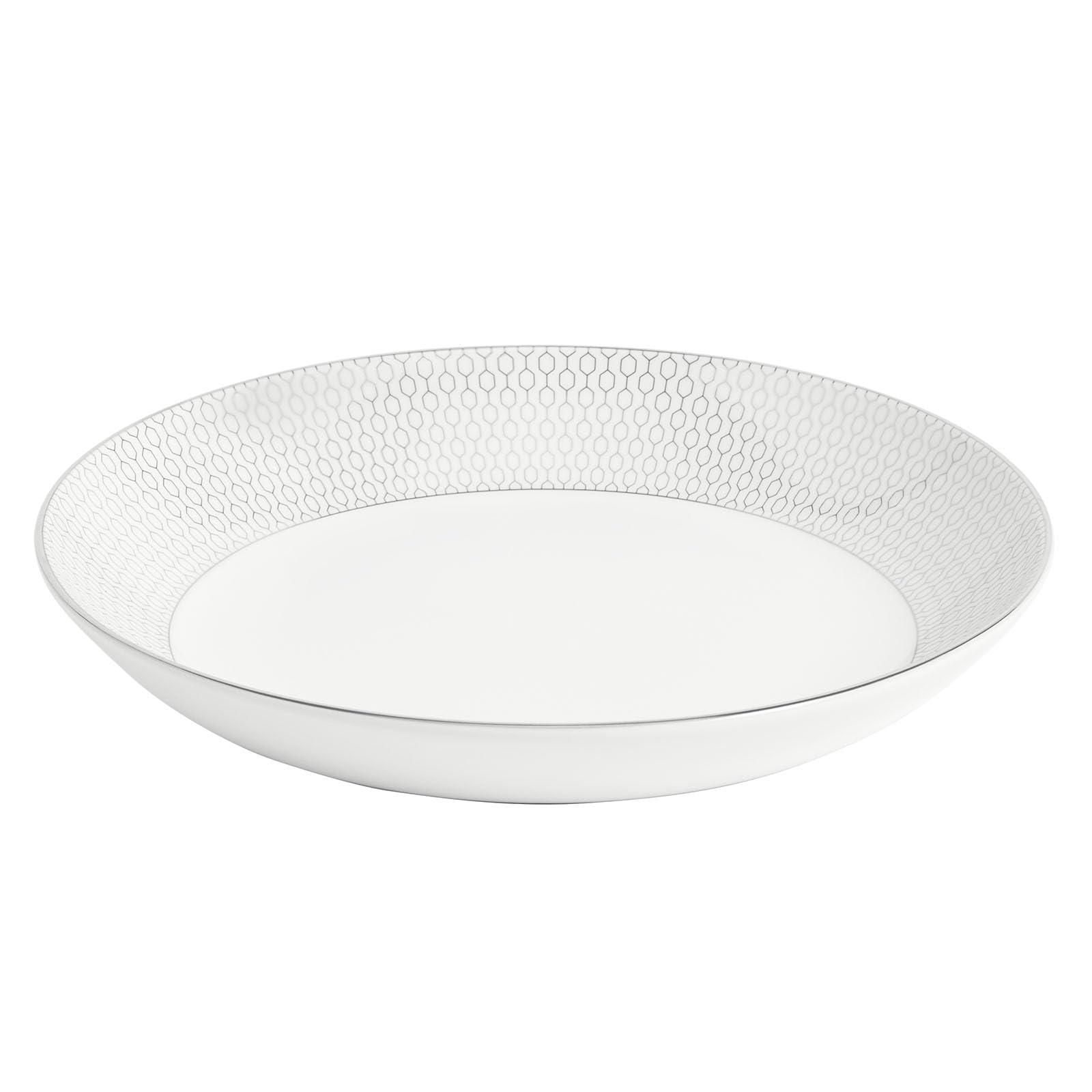 

Wedgwood Geo Platinum Deep Wedding 1069717 [Officially Imported] Plate, 22cm, Gift, платиновий