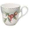 Noritake Mug & Plate (Pair Set) - 19cm Plate and 375cc Mug, Orchard Garden Design, Two Mugs and Two Plates, Fine Porcelain (Off-White), M9719/4911-12