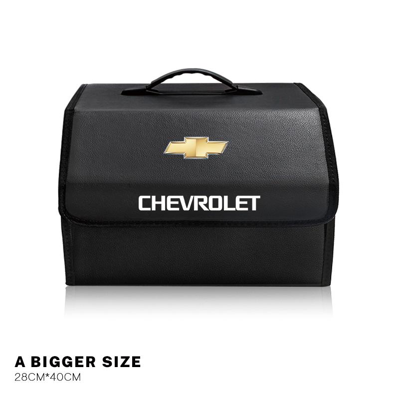 Car Trunk Storage Bag Leather Camping Box Collapsible For Chevrolet Z71 Aveo Impala Lacetti Malibu Sail SS Cruze Sonic Silverado