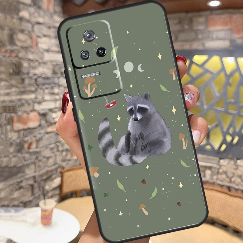 Cute Raccoon Case For Xiaomi 15 Ultra 13 14 11T 12T 13T 14T Pro POCO X7 X3 X5 X6 Pro M6 F5 F6 Pro Cover