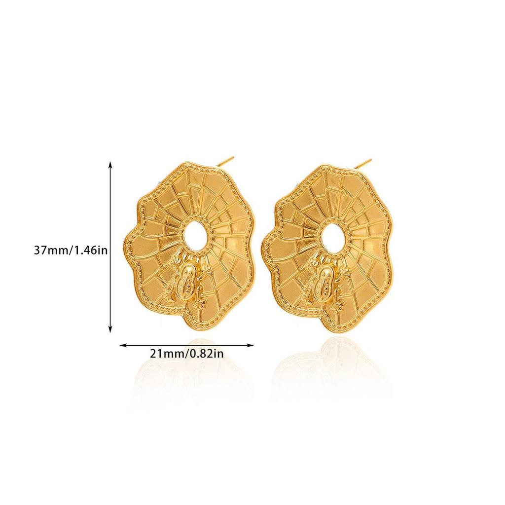 European & American Trendy Heart Earrings with Zircon Inlay - Women's Niche Design