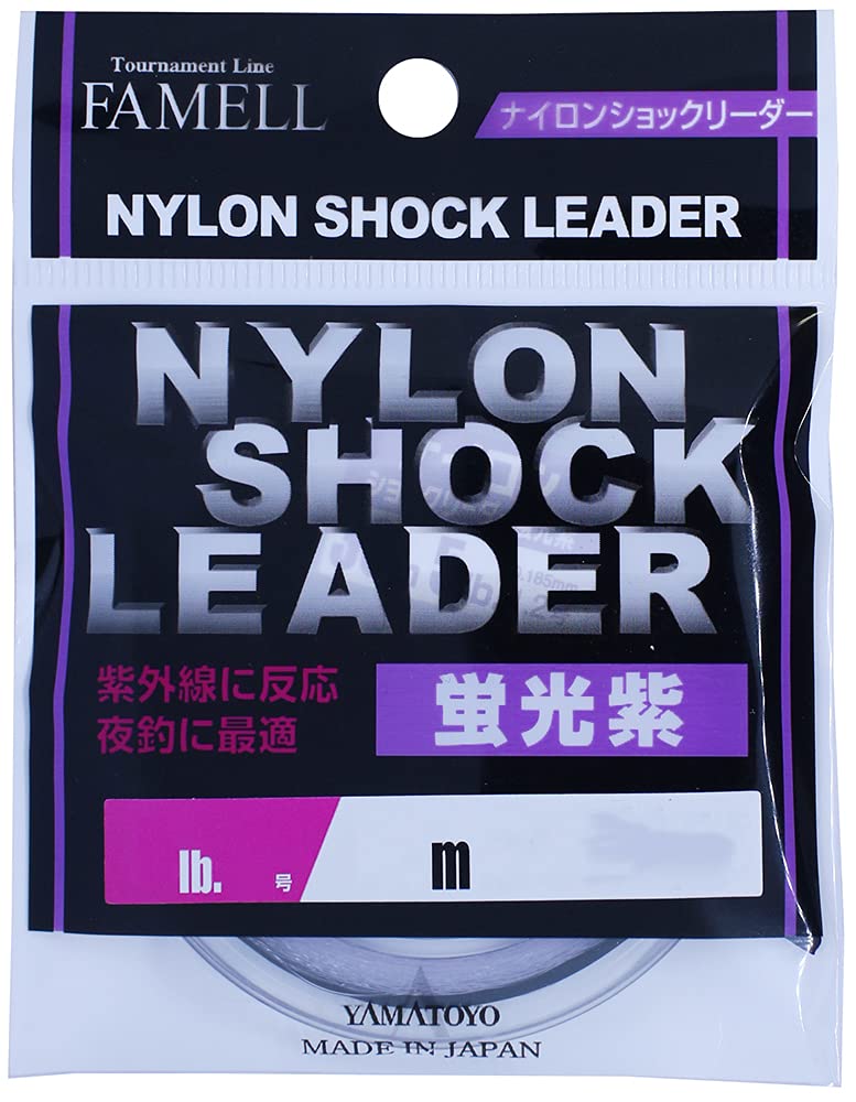 

Yamatoyo Tegus Nylon Shock Leader, Fluorescent Purple, 30m1.5