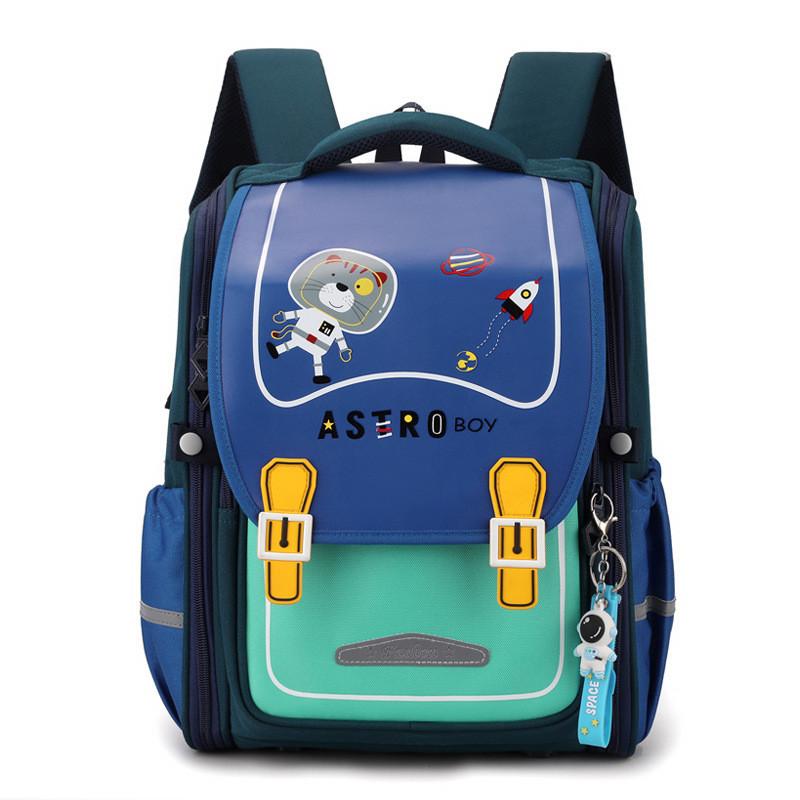 Charming Children s Backpack Gender-neutral With Fun Design Lightweight Nylon синий