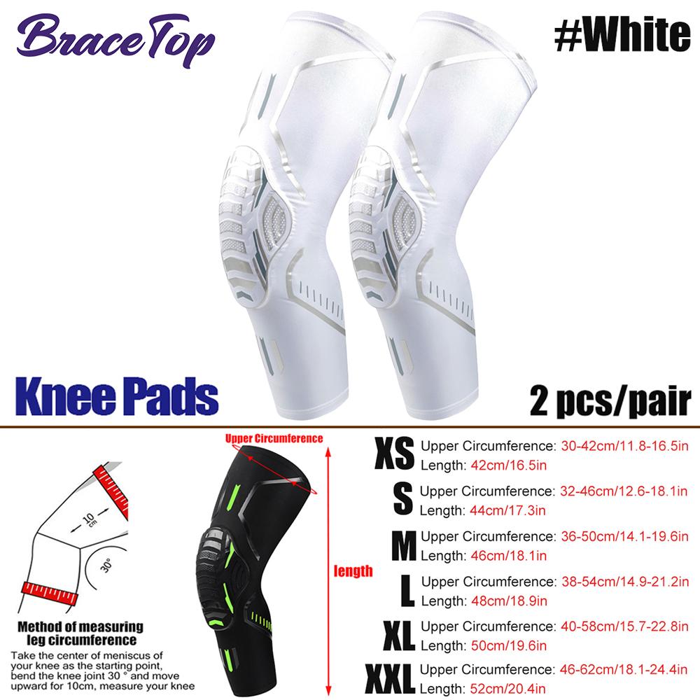 Bracetop 1 Paar Erwachsenen Knieschoner Fahrrad Radfahren Schutz Ellbogen Basketball Sport Knieschoner Knie Beinschutz Anti-Kollisionsschutz