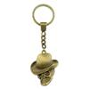 Gothic Floral Cross Keychain Religious Theme Pendant Key Ring 30mm Ring