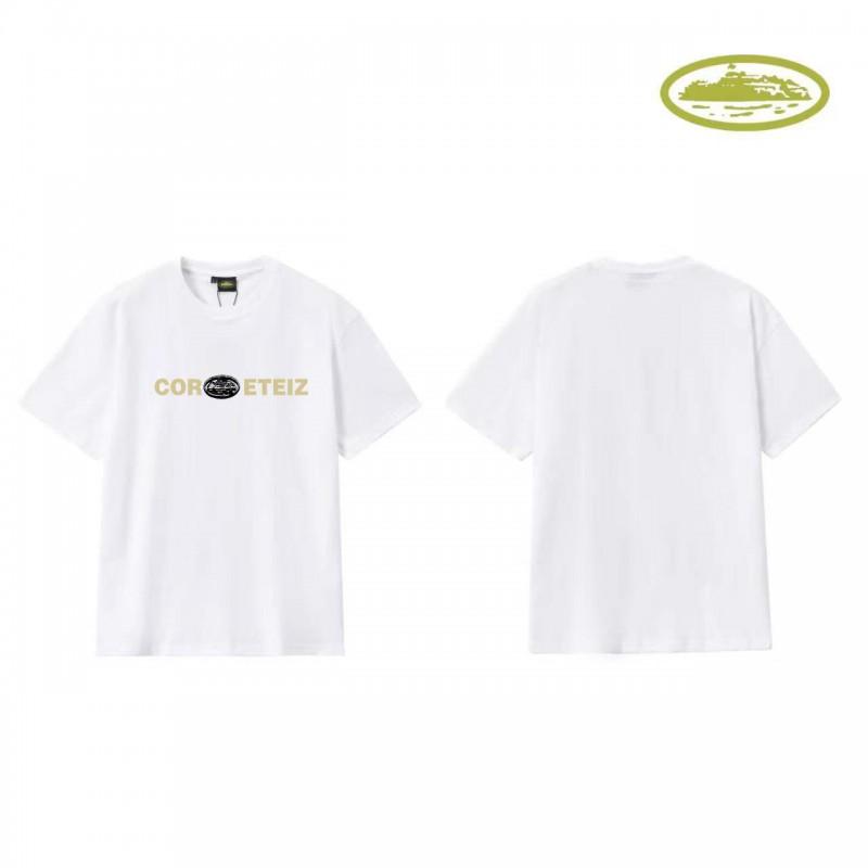 CORT Alcatraz Basic Short Sleeve T-Shirt Phantom Letter Print Couple Streetwear Teens