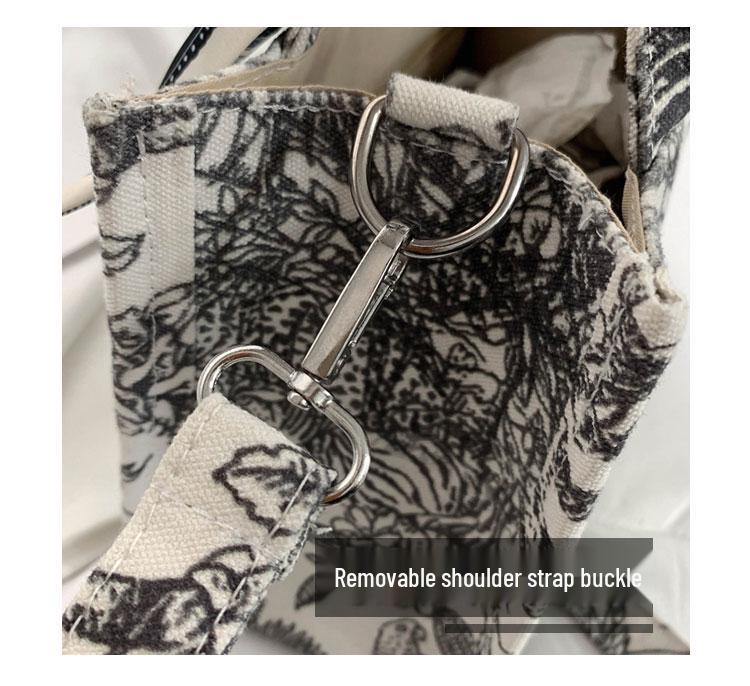 2023 Women's Large Capacity Embroidery Tote Bag – Cotton Linen Canvas Shoulder Handbag