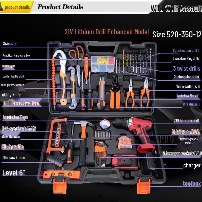 Wild Wolf Multi-purpose Vehicle Repair Tool Kit