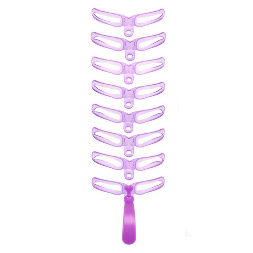 

Знаменитые красивые 8 шт., профессиональные линейки для бровей, трафареты для рисования, трафареты для бровей, направляющие для карточек фиолетовый