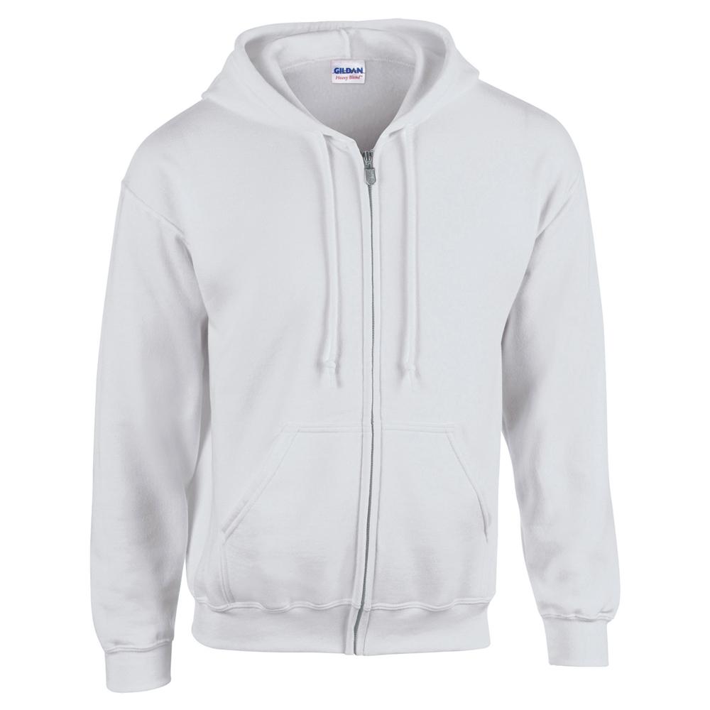 Gildan Heren Heavy Blend Hoodie met Volledige Rits XXL asgrijze kleur