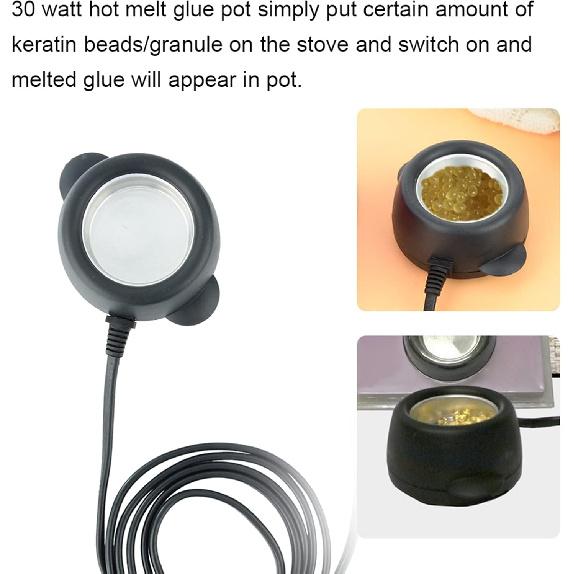 

Joyzan Hot Melt Glue Pot, Mini Electric Melting Beads Skillet Stick Pellets Fusion Keratin Pan Warmer Professional Craft Stove 30W Heater Crafting