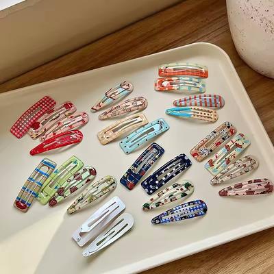4 Ladies' Hair Clips Set Korean Polka Dot Dopamine Cute Kawaii Sweet Hair Clips Versatile Hair Accessories for Children