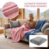 Flannel Blanket 2-in-1 Travel Throw, Soft Plush Wrap for Home, Car, Airplane, 90140 cm (3555 Inch)