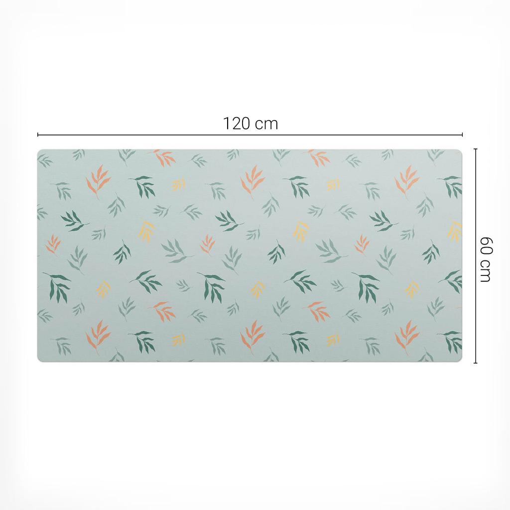Mata Ochronna Na Blat Z Modnym Nadrukiem Liście Na Pastelowym Tle 120X60 Cm