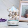 Merry GO Round Music Box Carousel Gift Christmas Wedding Birthday Gift Decor Blue