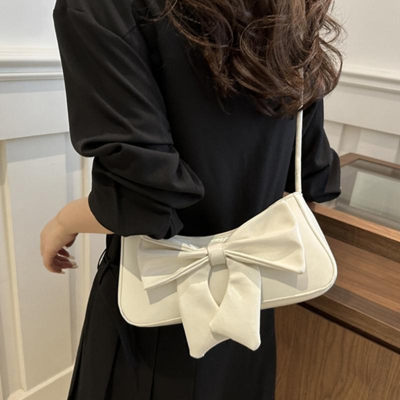 Bowknot Purses for Women Small Crossbody Bags Pu Leather Shoulder Bags Hoboes Handbag with Adjustable Strap