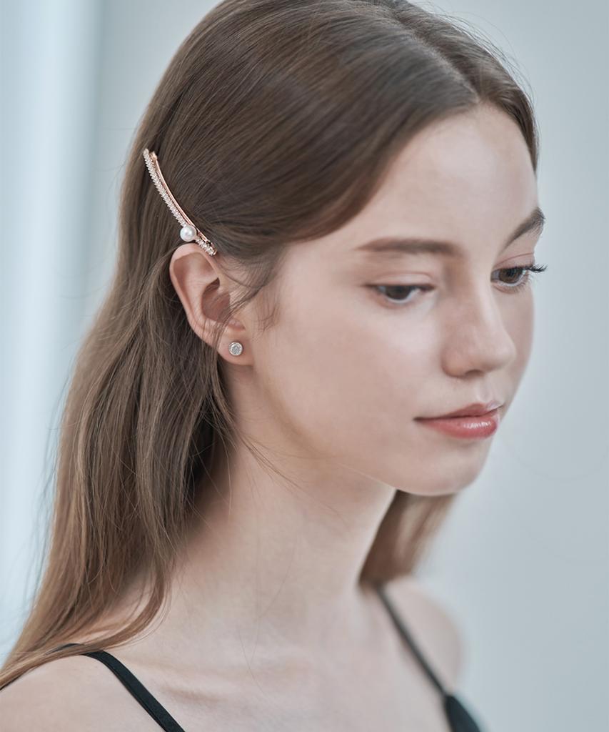 Ellejewelry Cubic Pearl Point Hairpin Elhp022