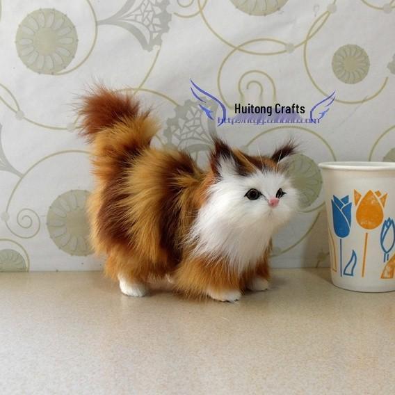 Kitten Simulation Animal Set: Four Sets of Five Cat Ornaments for Home Décor