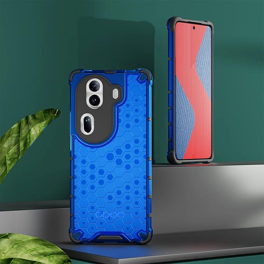 Противоударный защитный чехол KEYSION для OPPO Reno11 5G 11 Pro 5G, силиконовый + прозрачный сотовый чехол из поликарбоната для OPPO Reno10 Pro 5G for OPPO Reno10 5G синий