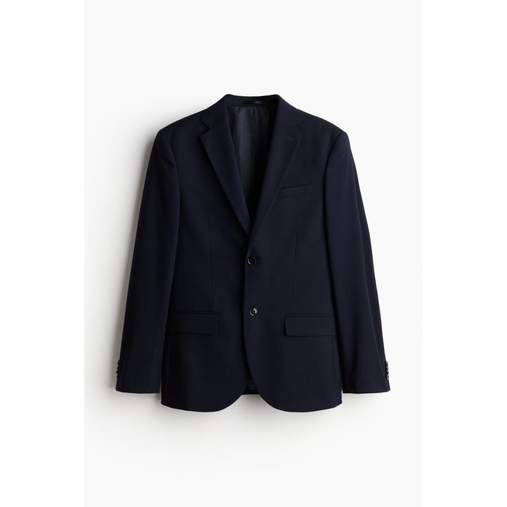 H M Regular Fit Jacket Navy Blue