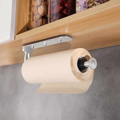 Bathroom Toilet Paper Holder Storage Rack Kitchen Organizer Adhesive Bathroom Organization Aluminum Paper Towel Holder