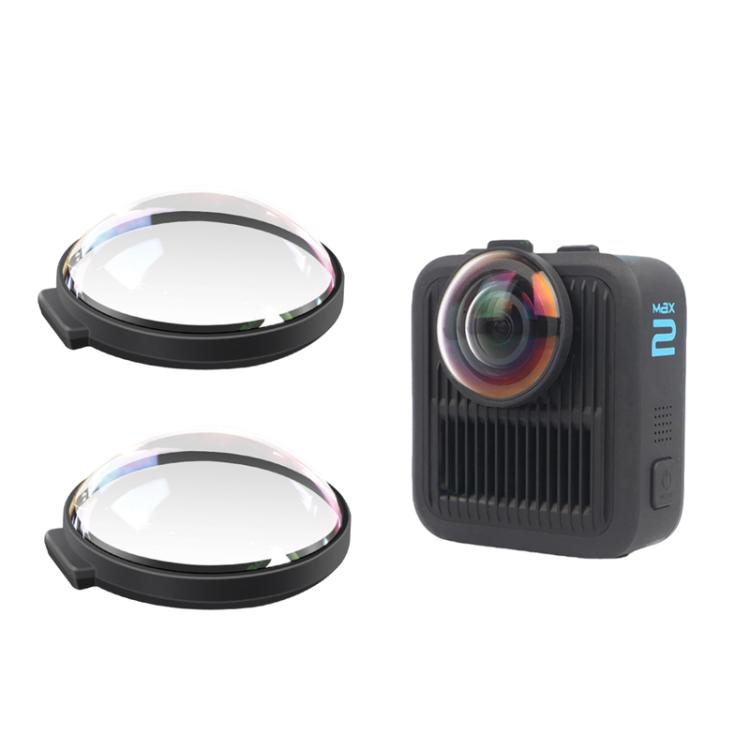 Per GoPro MAX2 Lenti in Vetro Ottico Protezioni Doppie per Lenti Antiappannamento e Resistenti ai Graffi Tappo Obiettivo Fotocamera