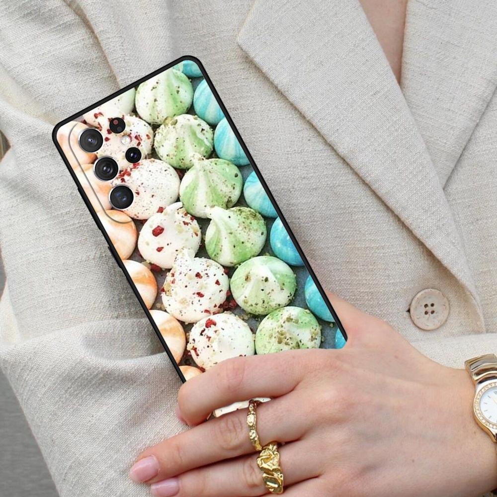 Cake Marshmallow Icing Balls Cell Phone Case for Samsung Galaxy S26 Ultra S25 S24 S23 S22 S21 S20 Note10 Cover