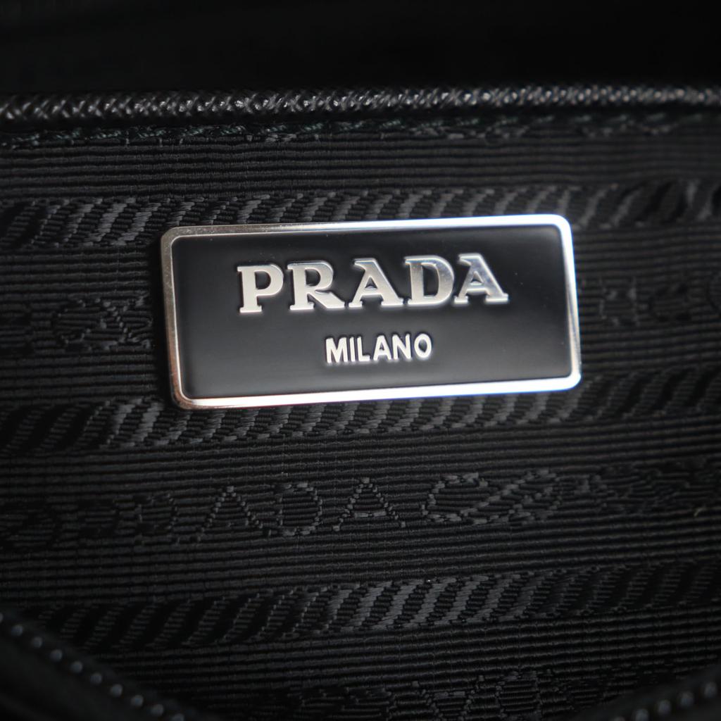 Prada Shoulder Bag Black Nylon Mens 1BC421 Used