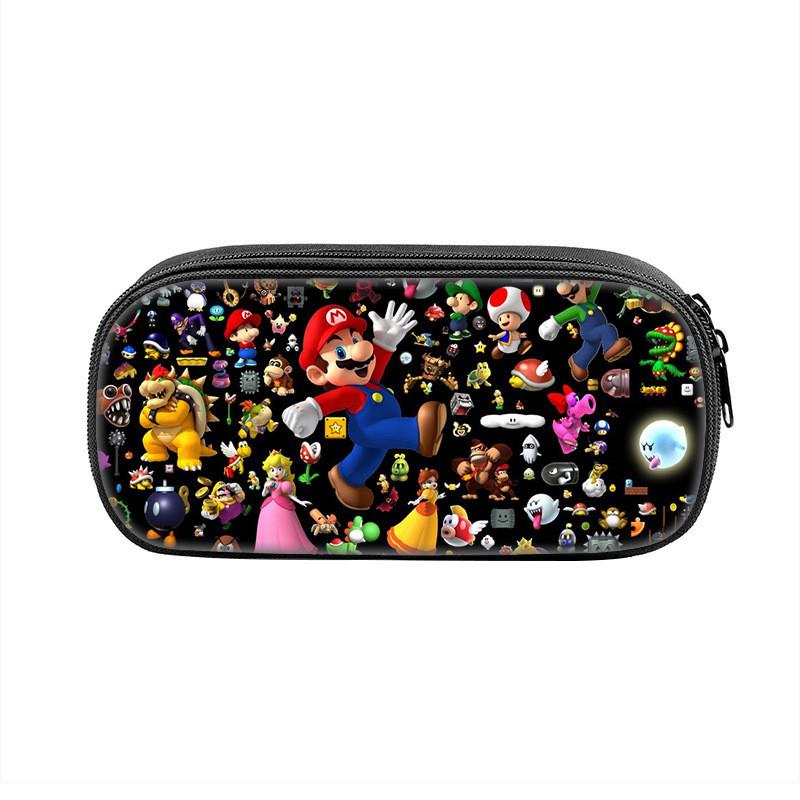 Super Mario Bros Pencil Case With Nylon Material For Students And Kids