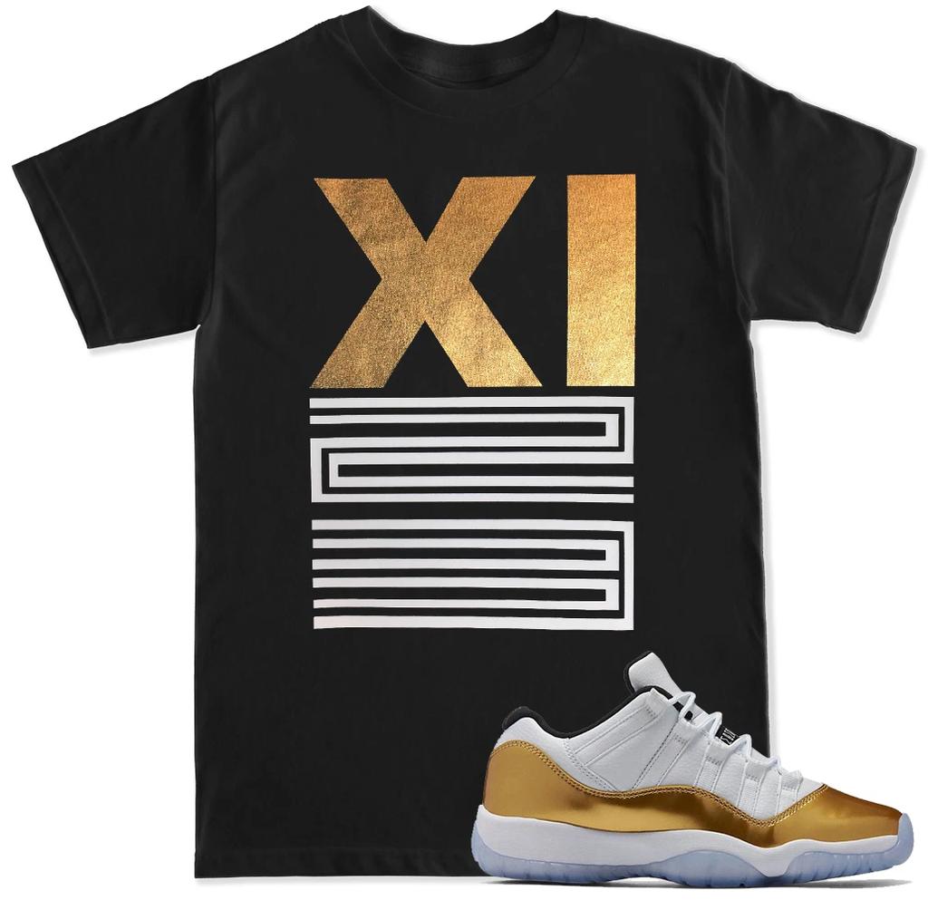 XI 23 Gold T Shirt to match with Air Js 11 Retro 11 CLOSING CEREMONY shoes