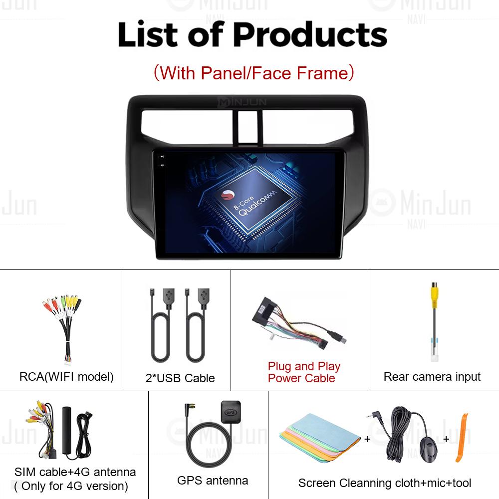 Android14 Car Radio For Toyota Rush Daihatsu Terios 2017 2018 2019 2020 Carplay Auto Player GPS Stereo WIFI+4G 360 Camera BT DSP