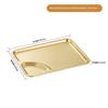 Lightweight Stainless Steel Snack Plate Reusable Food Safe Portable Dish for Travel Camping Picnic BBQ Home Meals