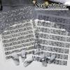 3D Black & White Plaid Lace Nail Art Stickers - DIY Embossed Style Decoration