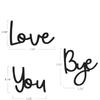 Bohemian Wooden "LOVE YOU BYE" Wall Sign 