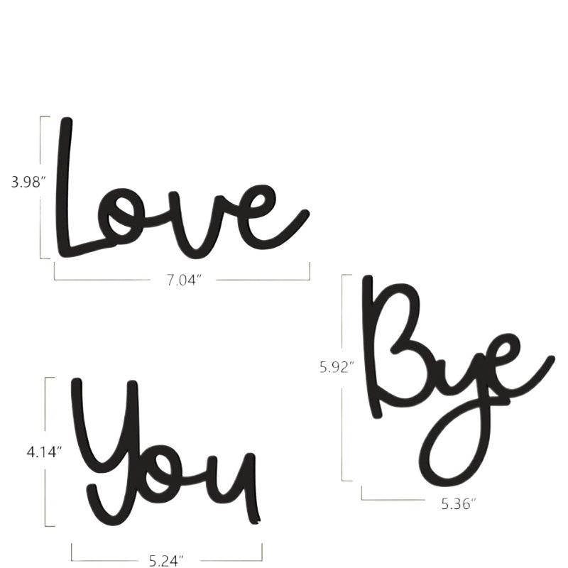 Bohemian Wooden "LOVE YOU BYE" Wall Sign 