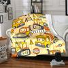 Custom Name excavator Theme Printed Blanket - Perfect for Couch, Bed, Travel & Outdoor Use | Machine Washable, Cozy & Durable.