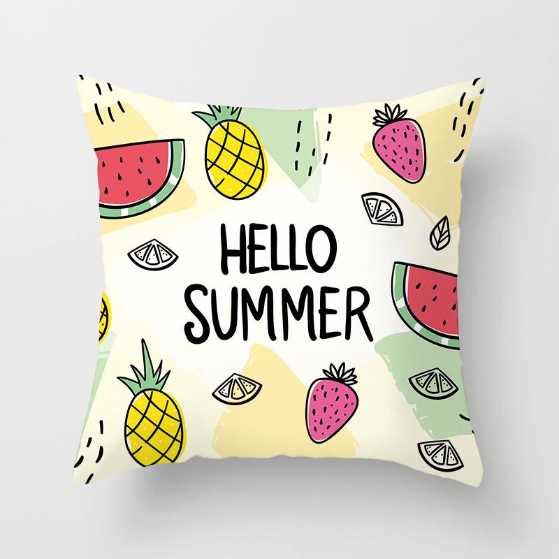 Ins Home Cartoon Plant Digital Printing Car Pillow Cushion