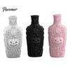 Vintage Style Home Accessories Halloween Gothic Pumpkin Vase, 3D Printed Moon Star Embossed Potion Bottle Reliefs Tabletop Ornament, Dry Flower