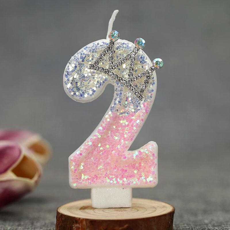 

Свеча на день рождения в виде цифры «Кронпринцесса» - Креативный аксессуар для украшения торта Lotus Color