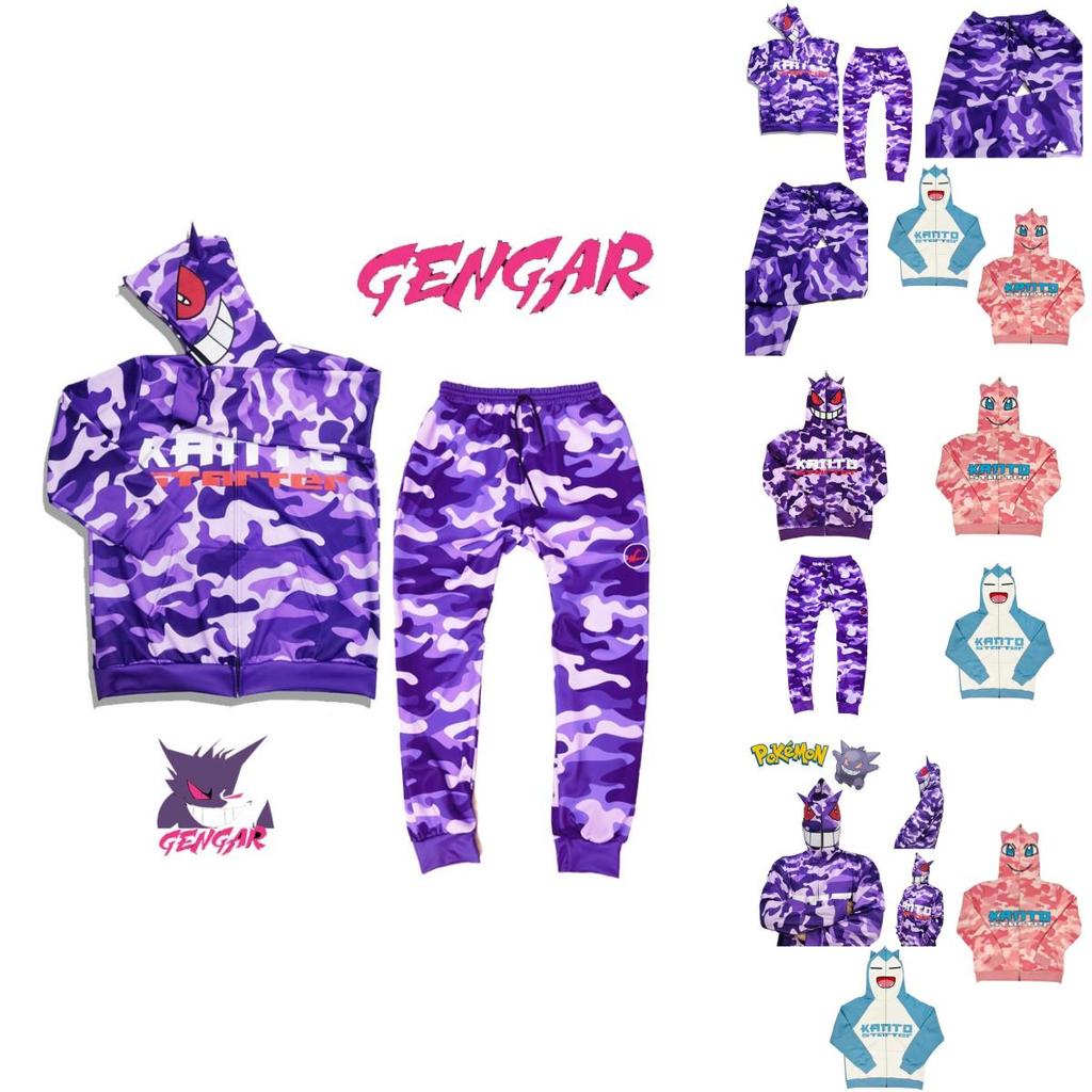 Set Felpa 3D Unisex Gengar Per Individui Attenti alla Moda