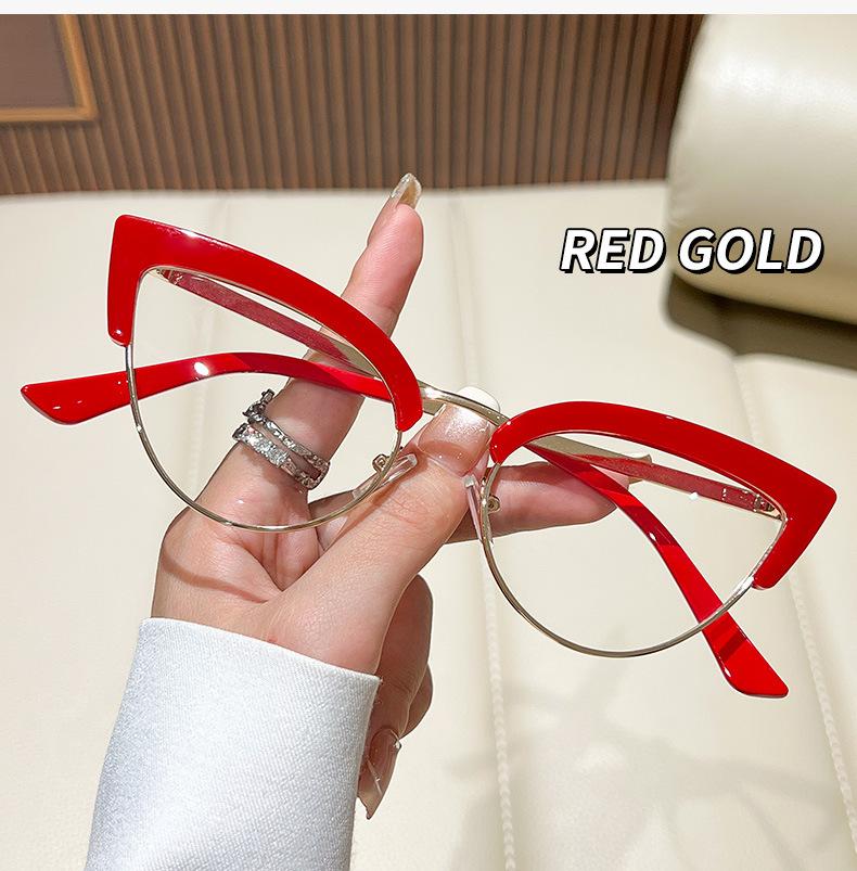 Women Cat Eye Anti Blue Light Metal Reading Glasses+1.0+1.5+2.0+2.5+3.0+3.5+4.0