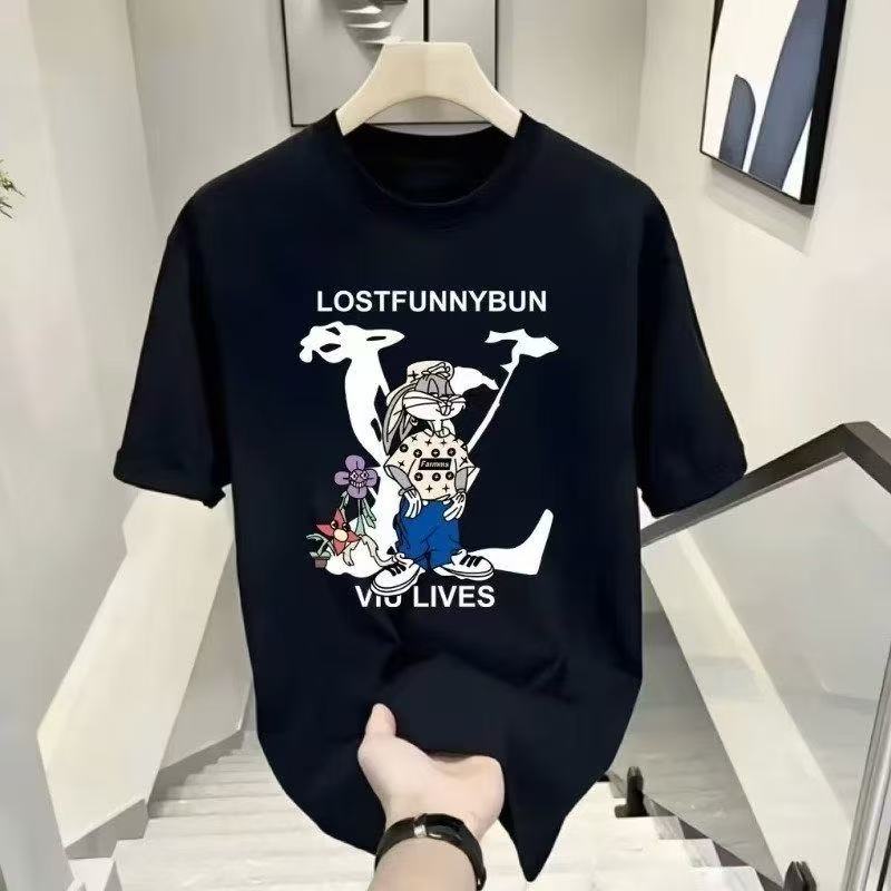 

Summer Hot Selling Pure Cotton Mens Tshirt Loose and Comfortable Casual Sports Highquality Luxury Tshirt 2026 New Model M