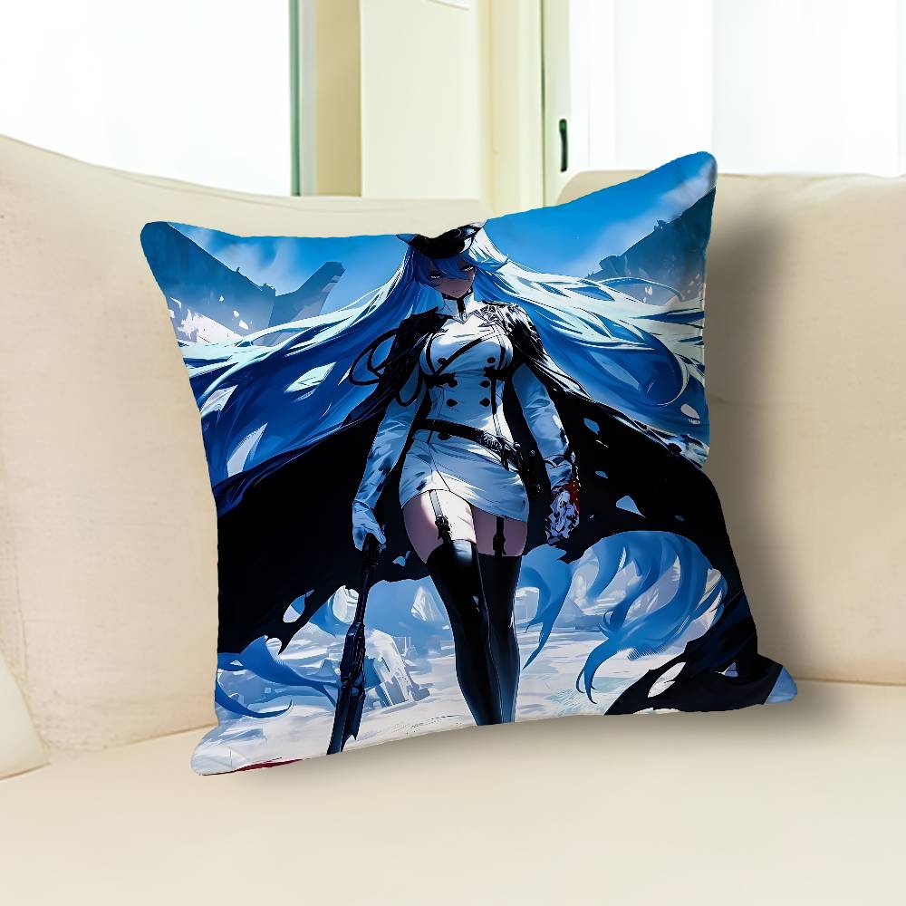 Cool E-Esdeath Kill Anime Berühmtheit Merchandise All-Match Bedruckter Kissenbezug Sofa Auto Büro Zimmer Dekoration Schutz