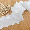 1 Yard Love Heart Full Fabric Edge Embroidery Lace Trim Handmade DIY Wedding Dress Skirt Hem Fabric