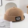 Retro Corduroy Brimless Hat, Autumn and Winter Brimless Thick Hat, Men's and Women's Dome Street Hat
