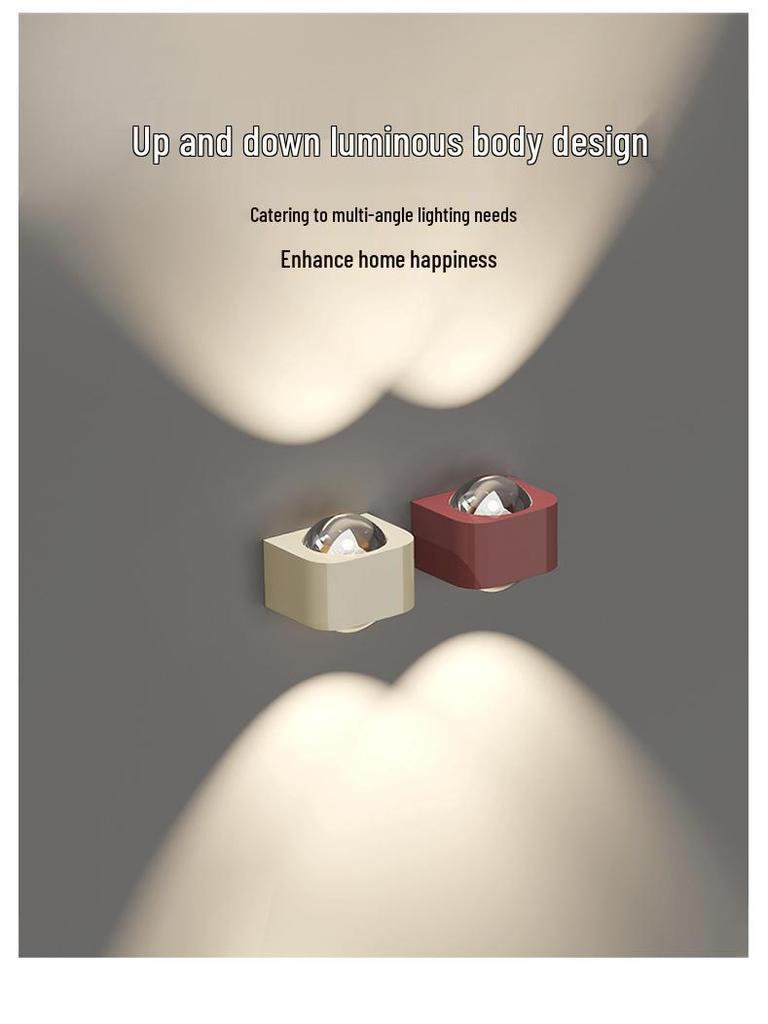 Modern Minimalist Wall Lamp: Smart Up/Down Light for Bedroom & Living Room Décor